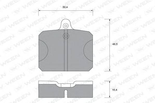 Комплект тормозных колодок, дисковый тормоз WEEN 20576