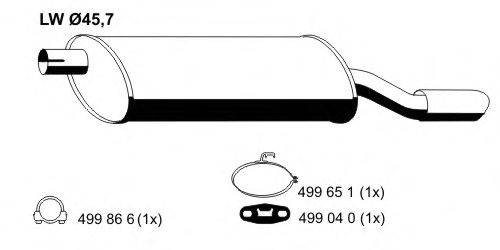 Глушитель выхлопных газов конечный ERNST 042284
