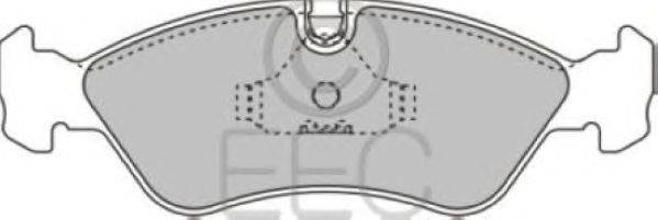 Комплект тормозных колодок, дисковый тормоз EEC BRP0589