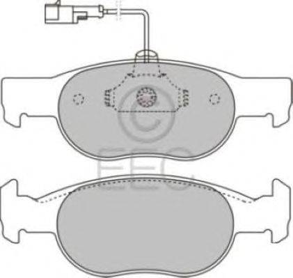Комплект тормозных колодок, дисковый тормоз EEC BRP0895