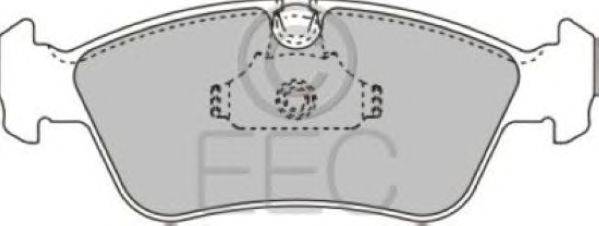 Комплект тормозных колодок, дисковый тормоз EEC BRP1061