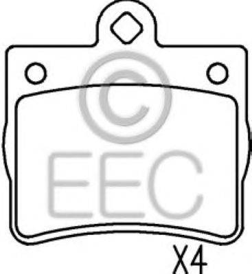 Комплект тормозных колодок, дисковый тормоз EEC BRP0967