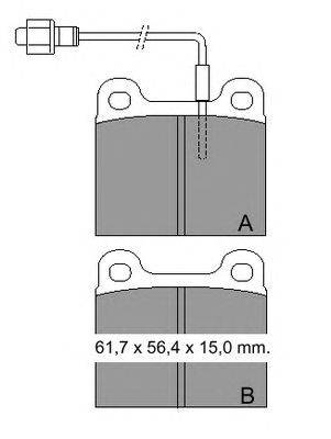 Комплект тормозных колодок, дисковый тормоз VEMA 20548
