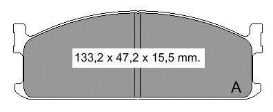 Комплект тормозных колодок, дисковый тормоз OPEL 4295800