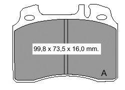 Комплект тормозных колодок, дисковый тормоз MERCEDES-BENZ 0014209820