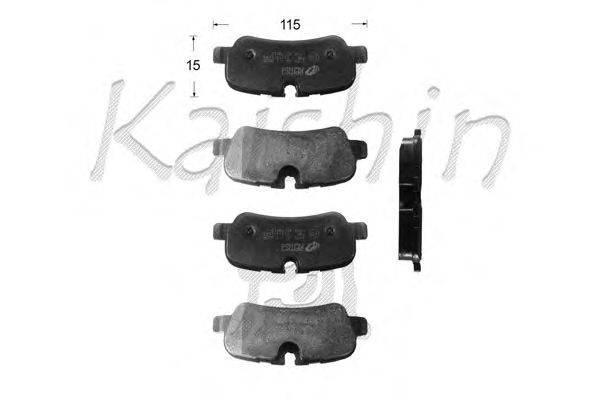 Комплект тормозных колодок, дисковый тормоз KAISHIN D10169