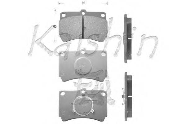 Комплект тормозных колодок, дисковый тормоз KAISHIN D3049