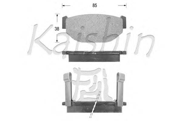 Комплект тормозных колодок, дисковый тормоз KAISHIN D7009