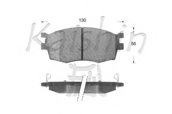 Комплект тормозных колодок, дисковый тормоз KAISHIN FK11192