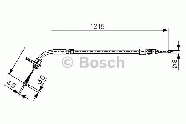 Трос, стояночная тормозная система BOSCH 1 987 477 225