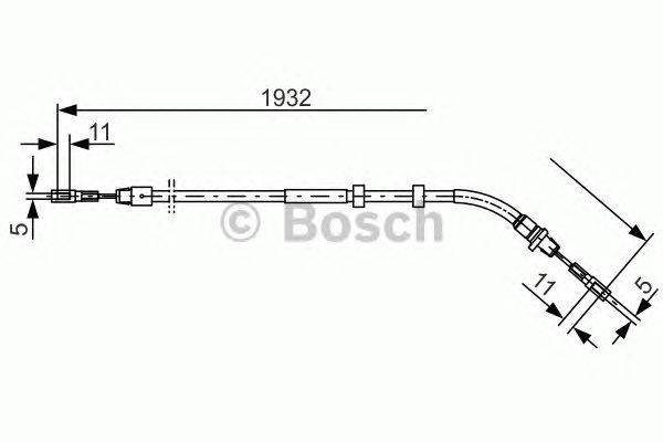 Трос, стояночная тормозная система BOSCH 1 987 477 904