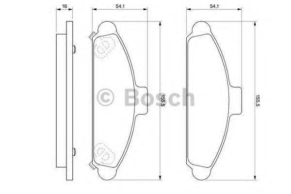 Комплект тормозных колодок, дисковый тормоз BOSCH 21529