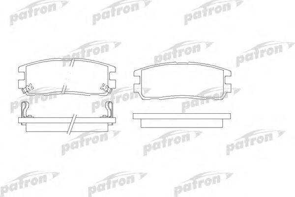 Комплект тормозных колодок, дисковый тормоз PATRON PBP1017