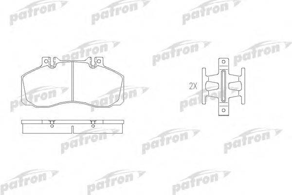 Комплект тормозных колодок, дисковый тормоз PATRON PBP501