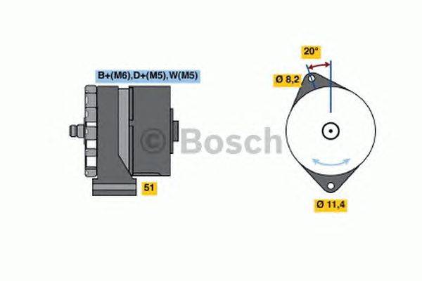 Генератор BOSCH 0986031190