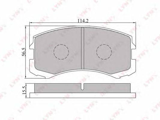 Комплект тормозных колодок, дисковый тормоз LYNXauto BD-5503
