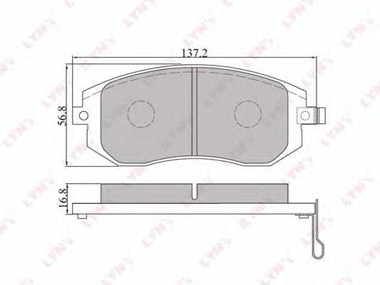Комплект тормозных колодок, дисковый тормоз LYNXauto BD-7101