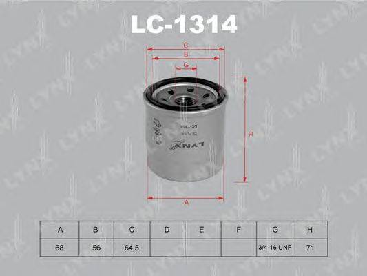 Масляный фильтр LYNXauto LC-1314