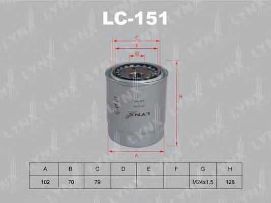 Масляный фильтр LYNXauto LC-151