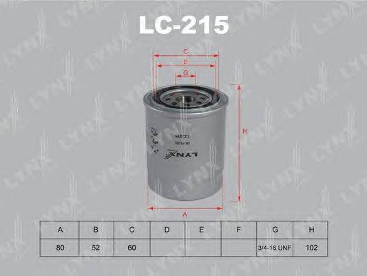 Масляный фильтр LYNXauto LC-215