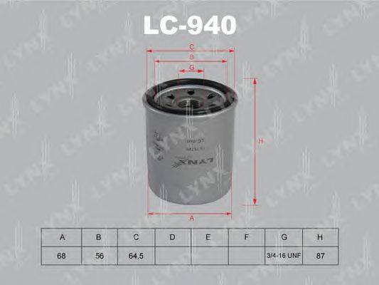 Масляный фильтр LYNXauto LC-940