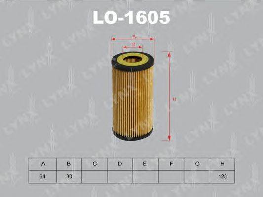 Масляный фильтр LYNXauto LO-1605