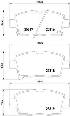 Комплект тормозных колодок, дисковый тормоз HELLA PAGID 8DB 355 019-691