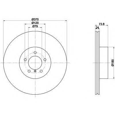 Тормозной диск HELLA PAGID 8DD 355 120-241