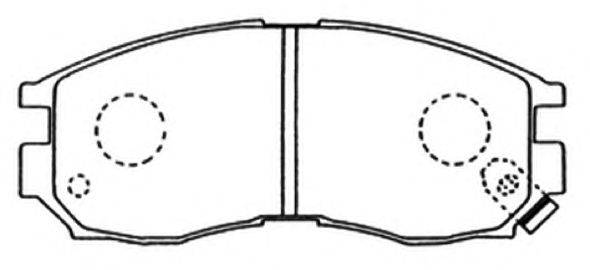 Комплект тормозных колодок, дисковый тормоз MK Kashiyama D6043