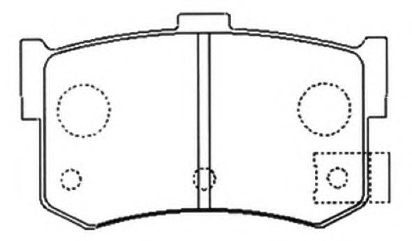 Комплект тормозных колодок, дисковый тормоз ASVA AKD-1121