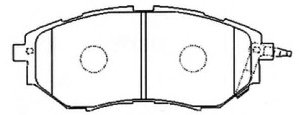 Комплект тормозных колодок, дисковый тормоз ASVA AKD-7499