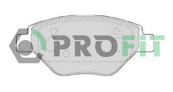 Комплект тормозных колодок, дисковый тормоз PROFIT 5000-1409