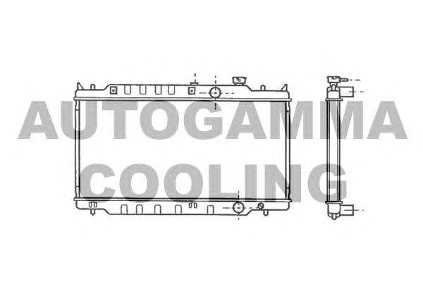 Радиатор, охлаждение двигателя AUTOGAMMA 102139