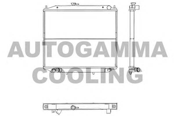 Радиатор, охлаждение двигателя AUTOGAMMA 103825