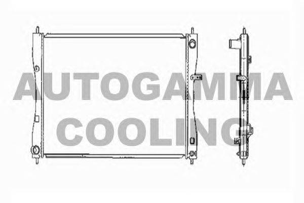Радиатор, охлаждение двигателя AUTOGAMMA 104419