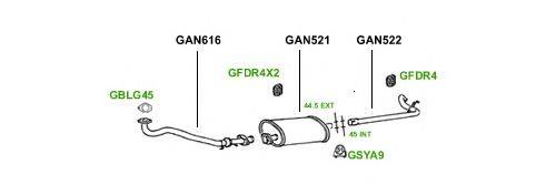 Система выпуска ОГ GT Exhaust 1055