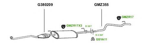 Система выпуска ОГ GT Exhaust 1168