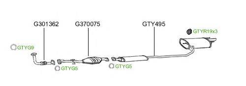 Система выпуска ОГ GT Exhaust 2257