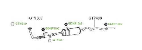 Система выпуска ОГ GT Exhaust 2291