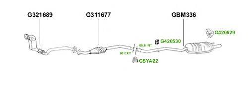 Система выпуска ОГ GT Exhaust 3997