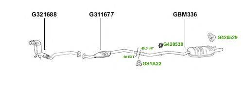 Система выпуска ОГ GT Exhaust 3998