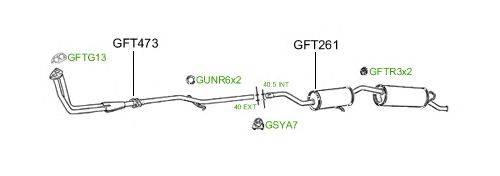 Система выпуска ОГ GT Exhaust 464