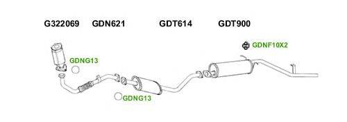 Система выпуска ОГ GT Exhaust 9424