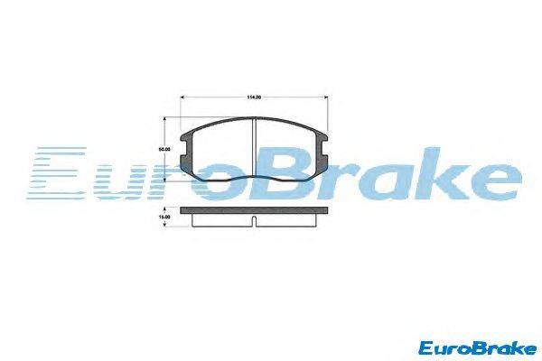 Комплект тормозных колодок, дисковый тормоз EUROBRAKE 5501223017