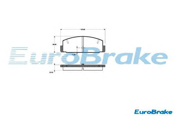 Комплект тормозных колодок, дисковый тормоз EUROBRAKE 5501223240