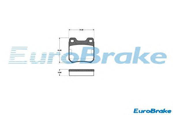 Комплект тормозных колодок, дисковый тормоз EUROBRAKE 5501223604