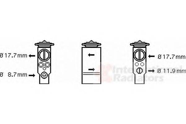 Расширительный клапан, кондиционер VAN WEZEL 37001411