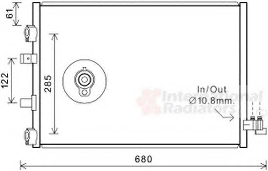 Конденсатор, кондиционер VAN WEZEL 18005484