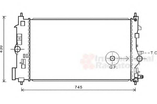 Радиатор, охлаждение двигателя VAN WEZEL 37002591