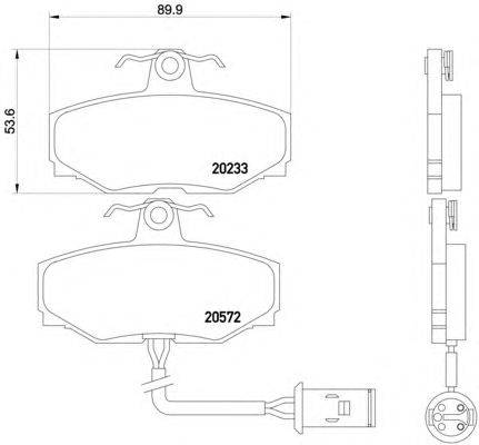 Комплект тормозных колодок, дисковый тормоз TEXTAR 2023301